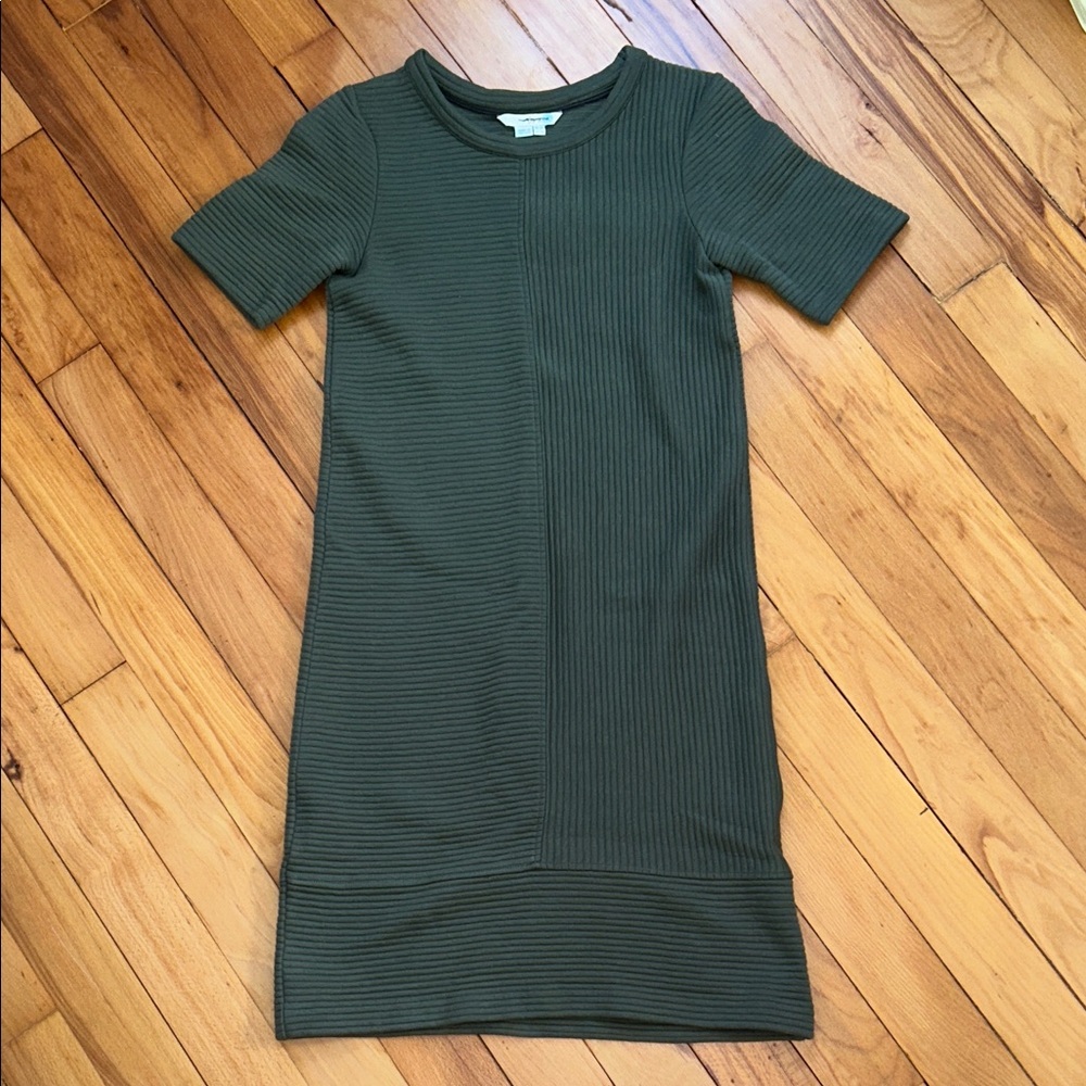 Boden Hattie Ribbed Green Shift Dress